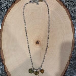 Brighton Silver Necklace with Heart Charms